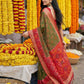 Anaita Mehendi Pochampally Silk Woven Saree With Blouse