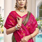 Anaita Mehendi Silk Saree With Blouse Piece