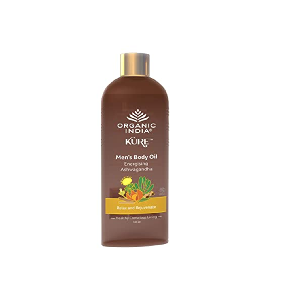 Organic India Mens Body Oil Energising Ashwagandha - Swadesiicart