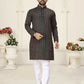 Anaita Black Jacquard Linen Cotton Straight Kurta