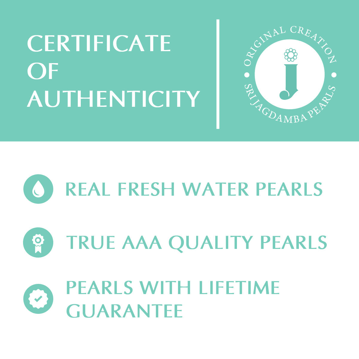 J Pearls Single Line Round Pearl Necklace - Real Pearl Jewelry | Swadesiicart