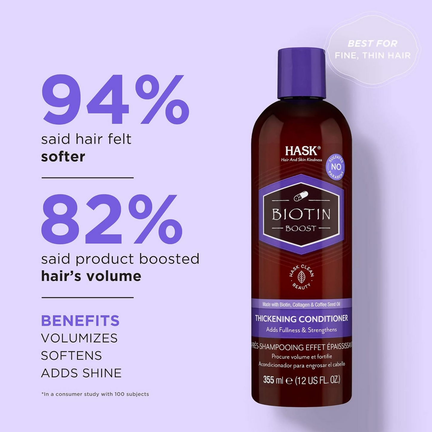 HASK Argan Oil Biotin Boost Thickening Conditioner | Swadesiicart