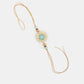 NVR Women & Men Set of 2 Peach Floral Design Pearl Beaded Bhaiya Bhabi Rakhi With Roli Chawal & Chocolate | Swadesiicart