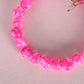 NVR Men & Women Pink Marble Crystal Beaded Elasticated Bracelet - NR Retail-NVR