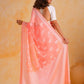 Vamsee Sikha Peach Georgette Saree - Swadesiicart