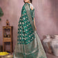 Aastha Fashion Light Green Soft Organza Silk Weaving Saree