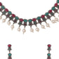 NVR Women Silver-Plated Stone Studded Oxidised Silver Jewellery Set - Swadesiicart
