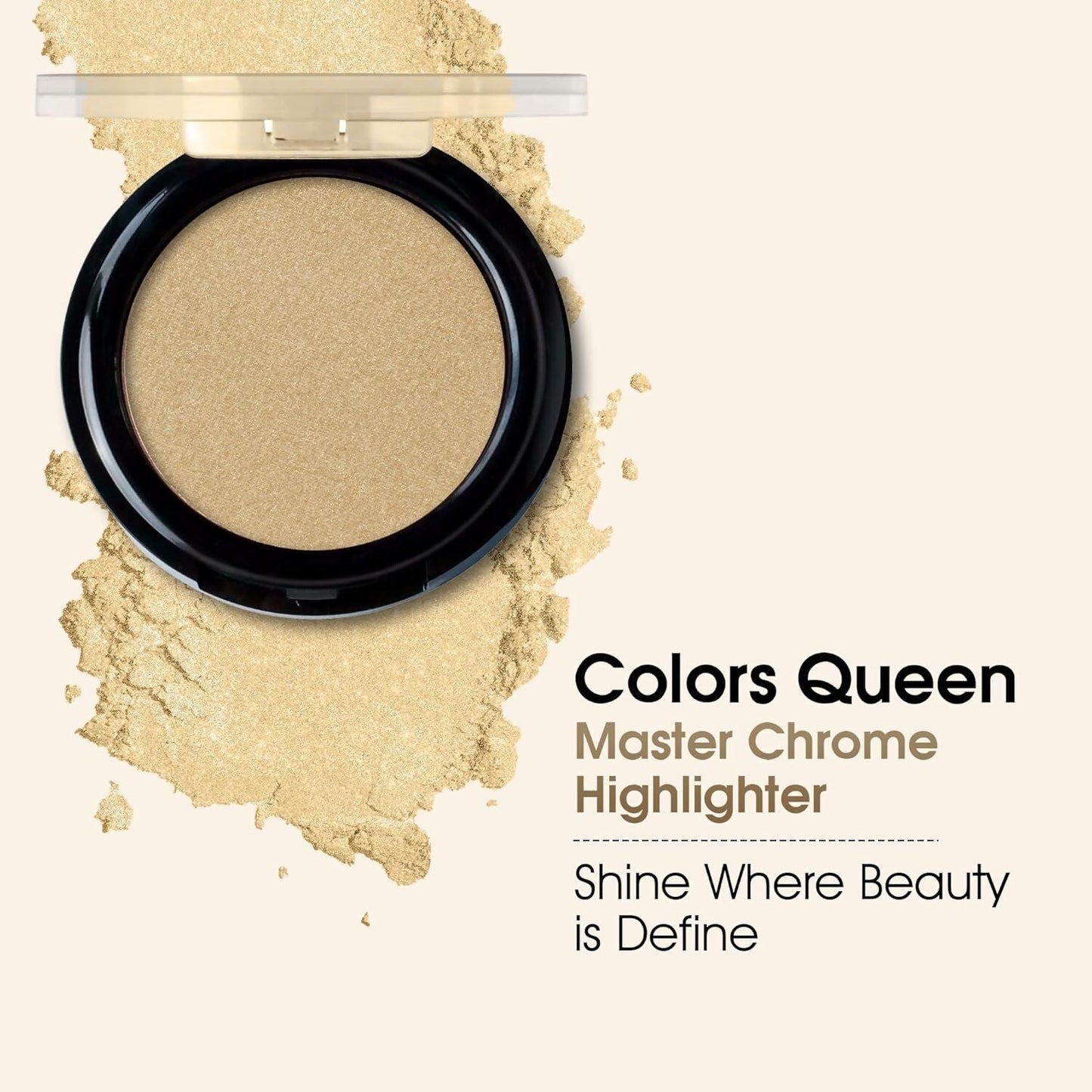 Colors Queen Master Chrome Metallic Highlighter - 02 Boss Moves - Swadesiicart