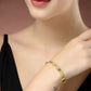 NVR Women's Gold-Polished CZ Stone-Studded Kada Bracelet - Swadesiicart