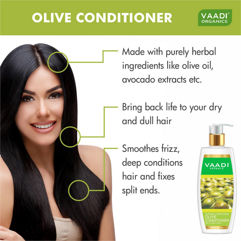 Vaadi Herbals Amla Shikakai Hair Fall and Damage Control Shampoo & Olive Conditioner - Swadesiicart