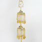 NVR Women's Pack Of 2 Gold-Polished & White Pearl Mirror Work Bridal Layered Kaleera Sets - Swadesiicart