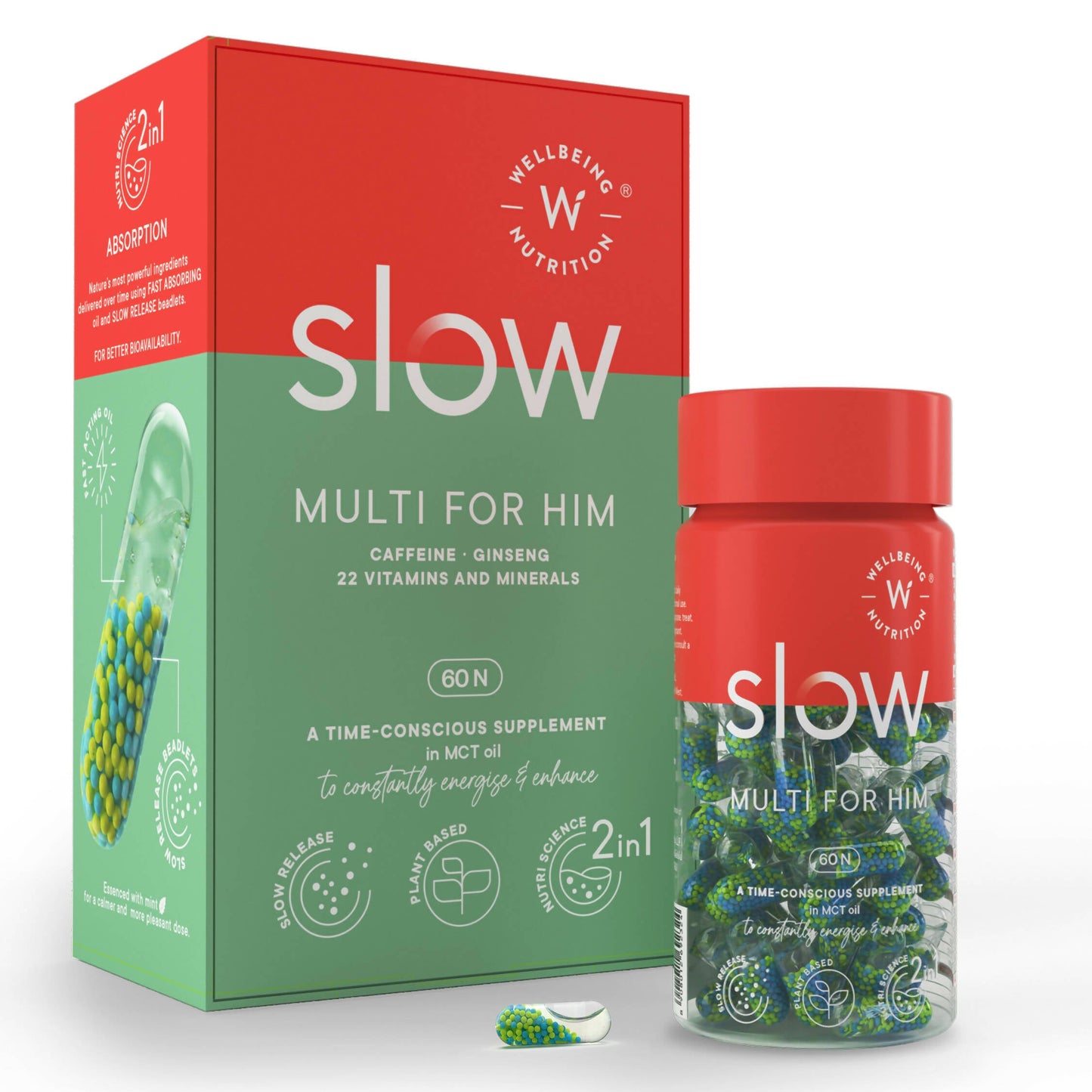 Wellbeing Nutrition Slow | Multivitamin for Him Capsules - Nutritionalab Private Limited