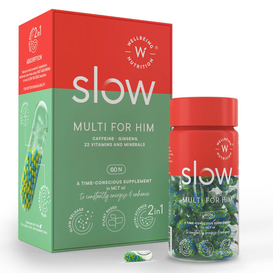 Wellbeing Nutrition Slow | Multivitamin for Him Capsules - Nutritionalab Private Limited