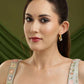Women's Hoops Kundan Earrings - Ruby Raang | Swadesiicart