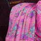 Neon Pink Printed Semi Chanderi Saree By Gayathri Reddy Designer Studio | Swadesiicart