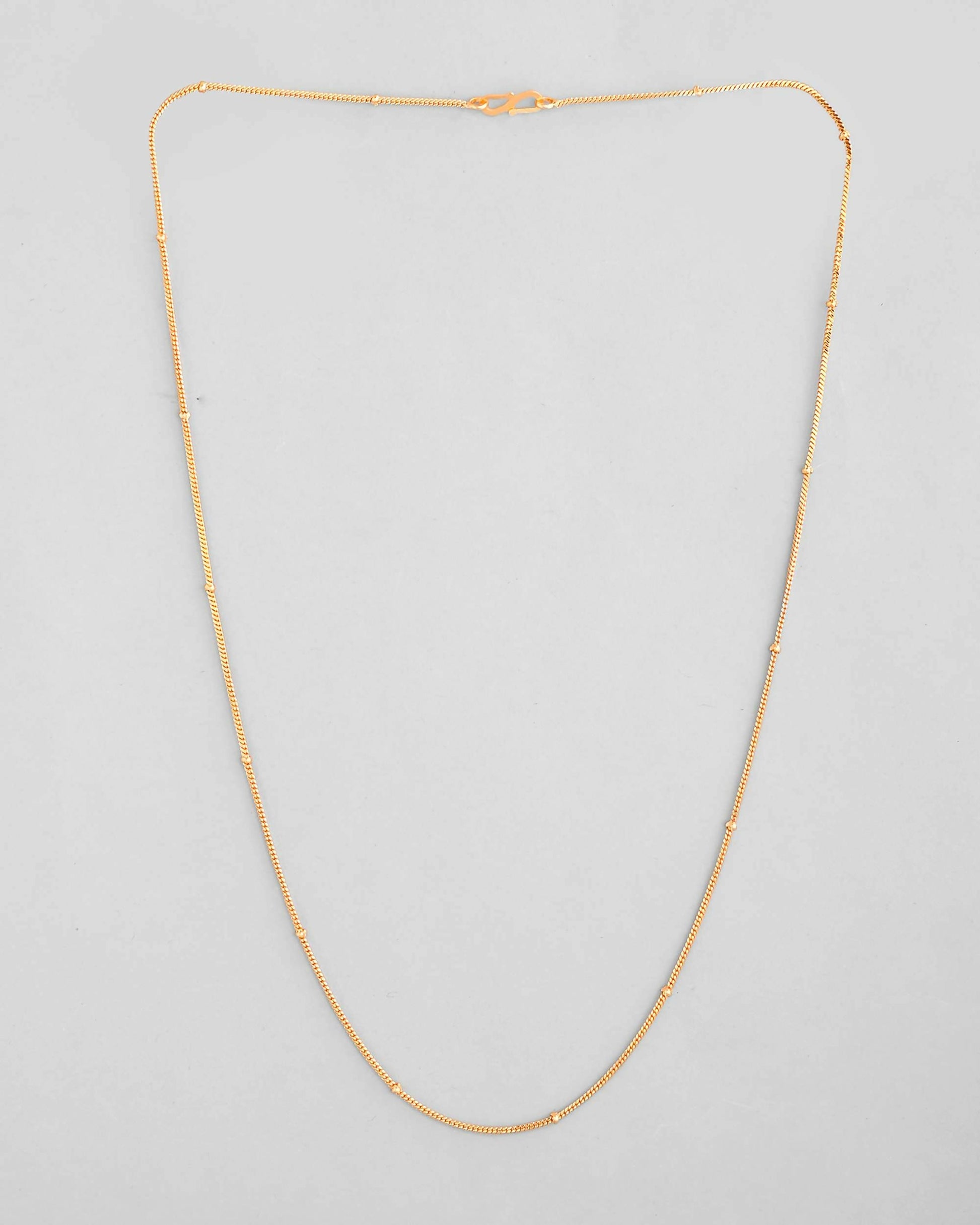VOJ Gold-Polished Small Gold Beads Chain For Women | Swadesiicart