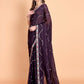 Vamsee Laxmibai Magenta Georgette Saree - Swadesiicart