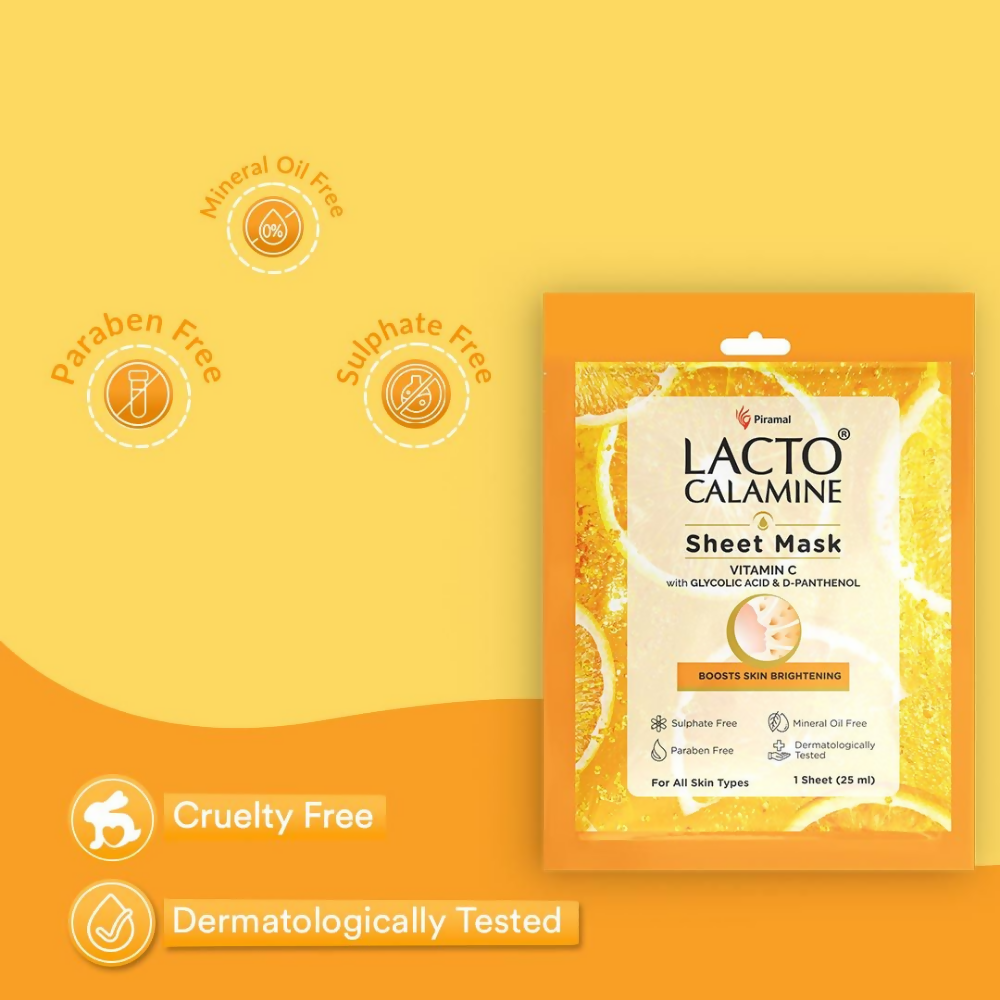 Lacto Calamine Vitamin C Face Sheet Mask - Swadesiicart