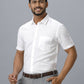 Ramraj Cotton Mens Half Sleeve Formal 100 % Cotton White Shirt | Swadesiicart