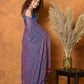 Very Much Indian Designer Mul Cotton Handloom Saree with Sequins - Purple | Swadesiicart