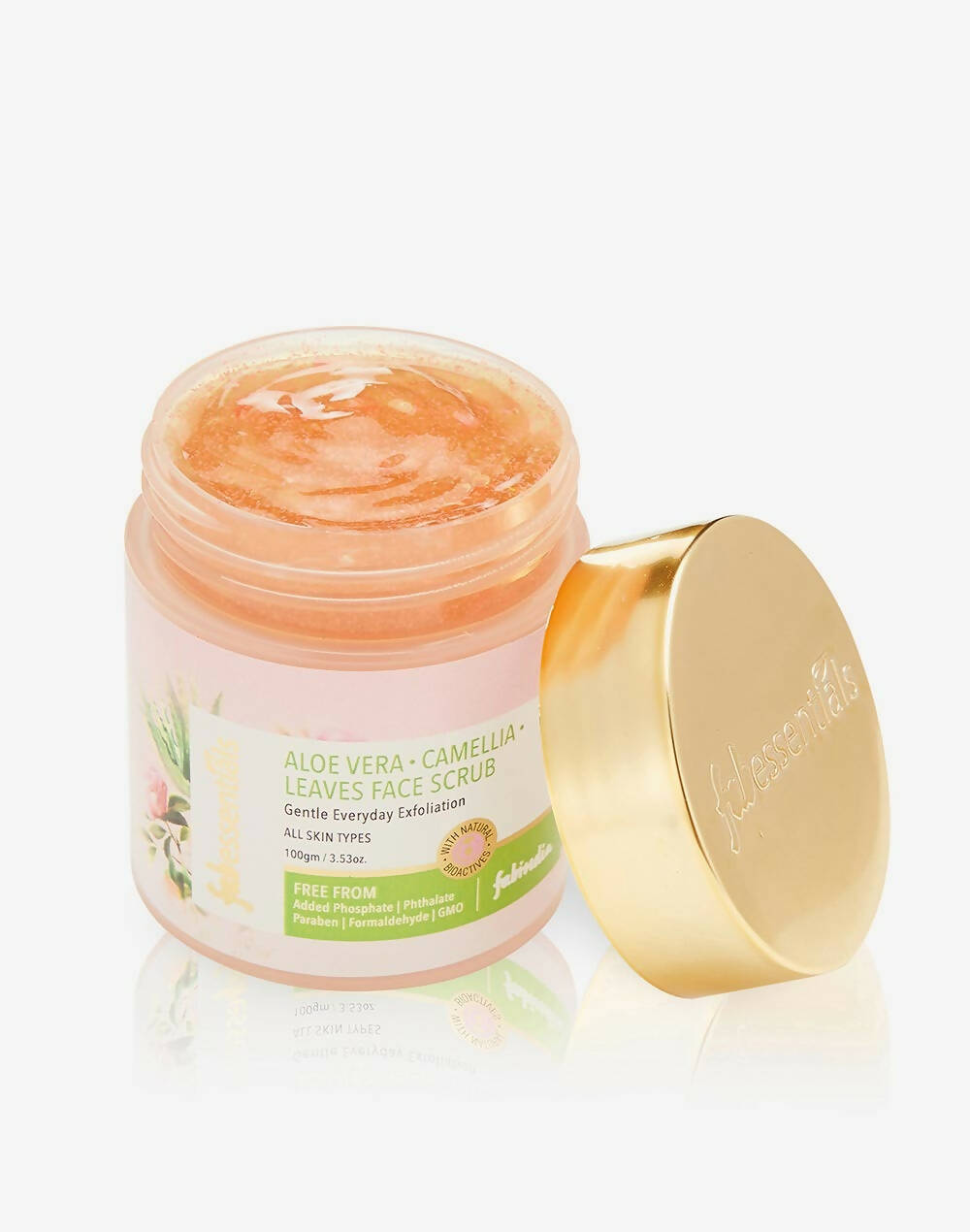 Fabessentials Aloe Vera Camellia Leaves Face Scrub - Swadesiicart