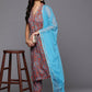 Ahalyaa Women's Traditional wear Kurta Set - Teal Blue | Swadesiicart