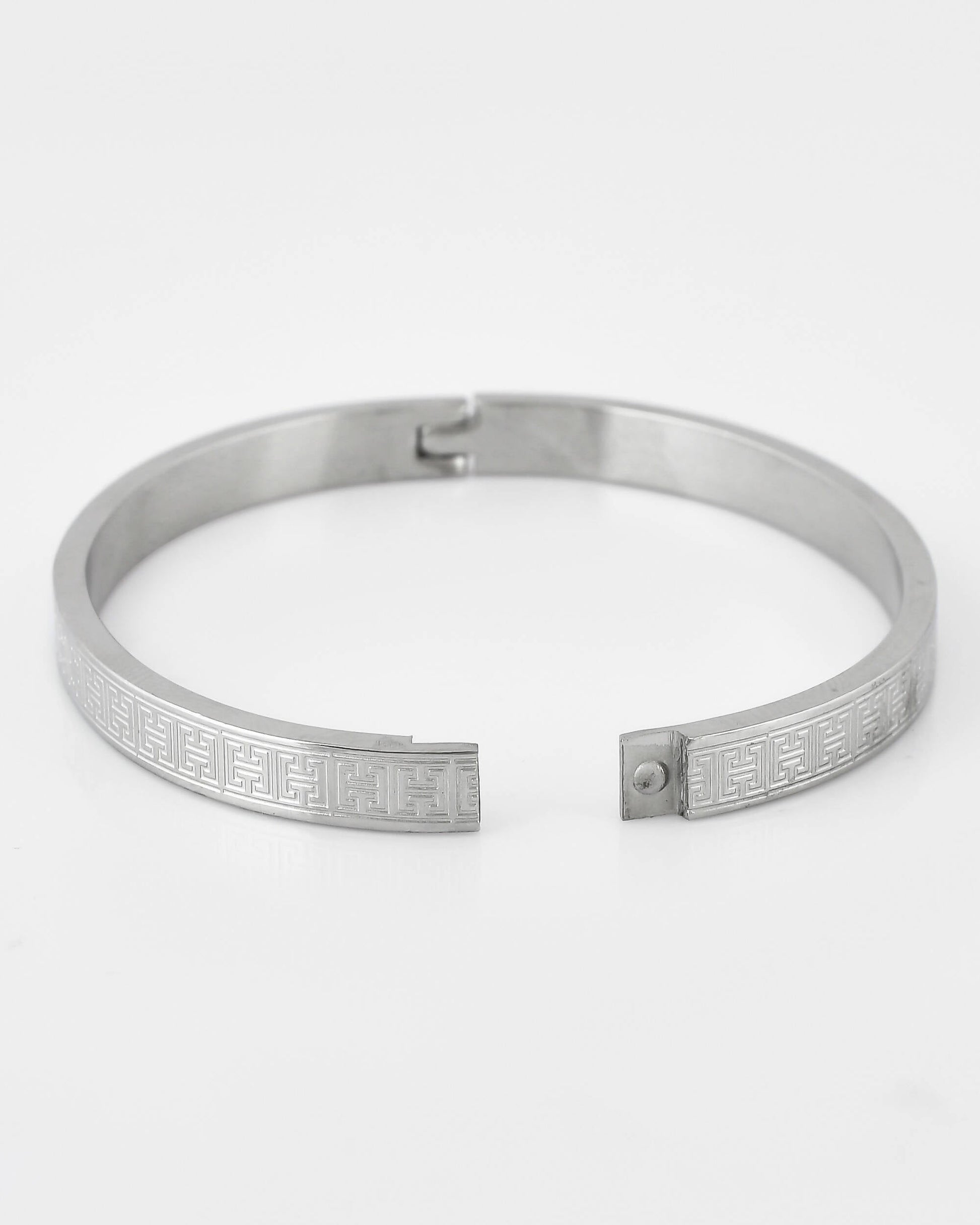 VOJ Stainless Steel Silver Bracelet - Swadesiicart