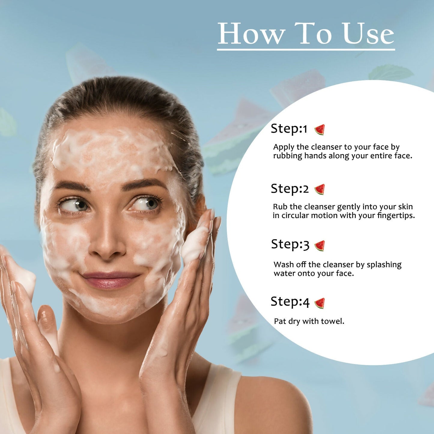 Globus Naturals Watermelon Face Wash with Vitamin B3 & Hyaluronic Acid | Swadesiicart