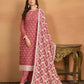 Anaita Brown Embroidered Faux Georgette Salwar Suit