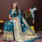 Lorenvalley Fashion Rama Soft Silk Woven Design Gold Zari Weaving Saree - Swadesiicart