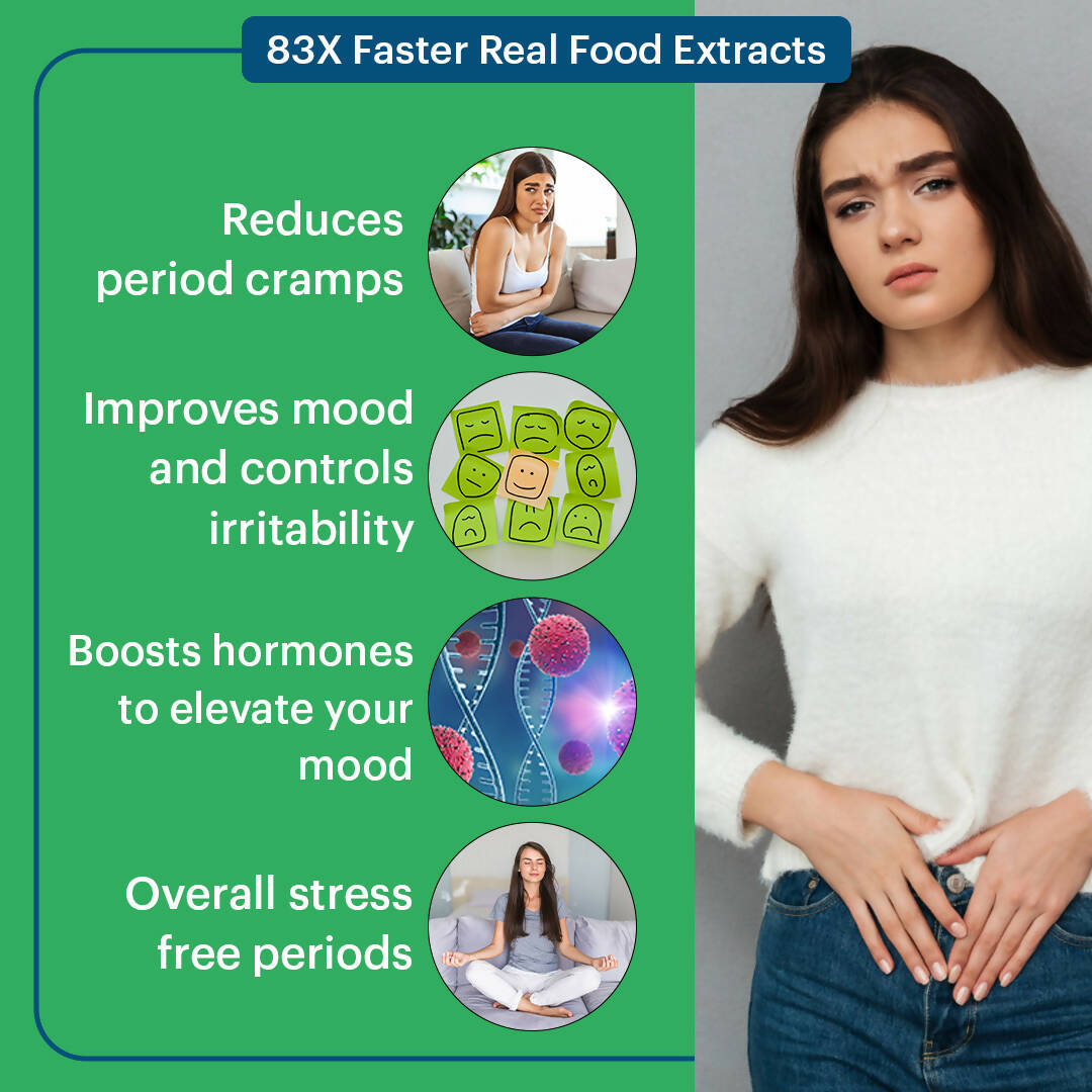 Laurik Essentials PMS Relief Tablets Get Relief From Unwanted Pain | Swadesiicart