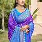 Shree Shyam Fashion Purple Pochampally Silk Saree