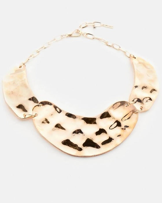 Bling Accessories Textured Metal Choker Necklace | Swadesiicart
