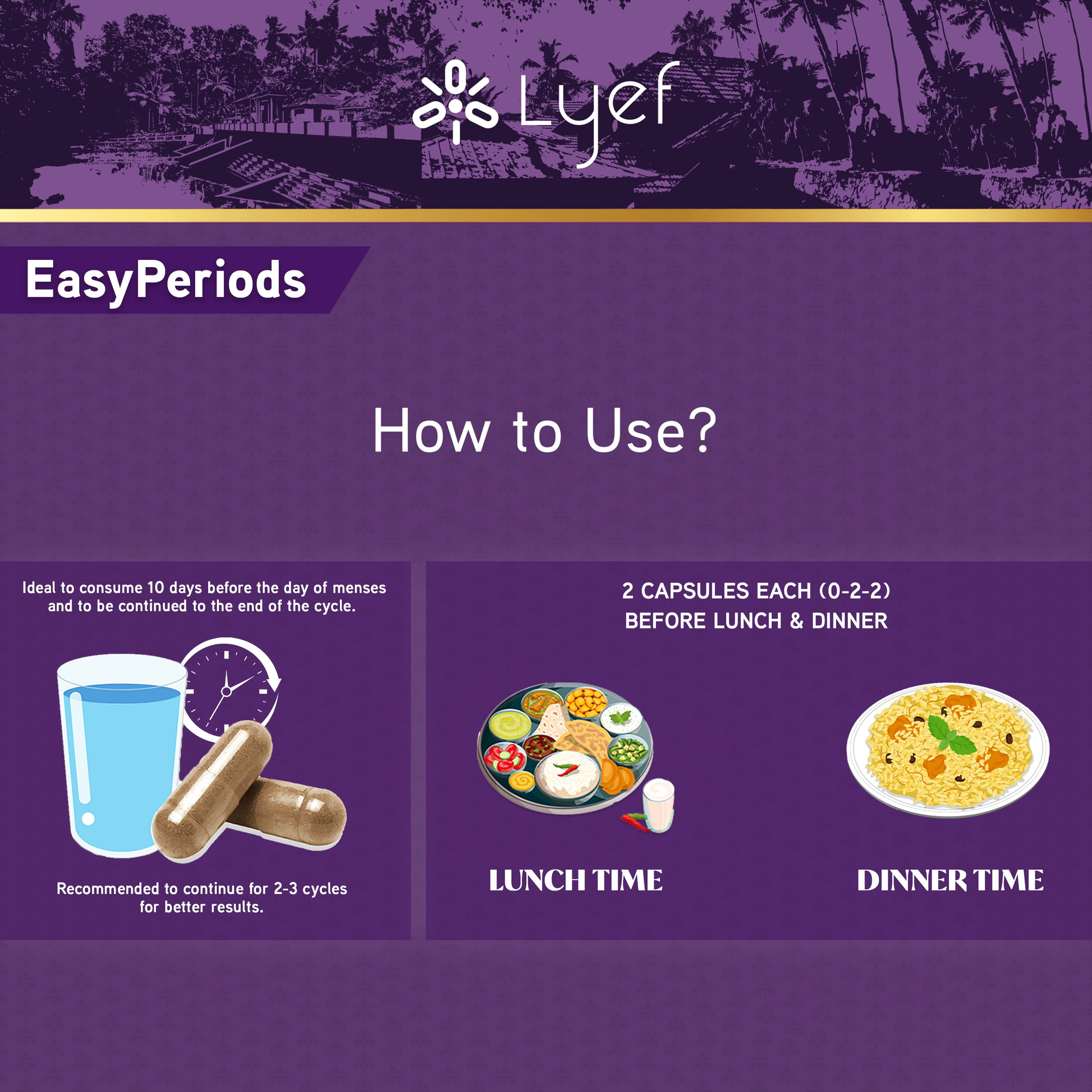 LYEF Easy Periods Capsules | Swadesiicart