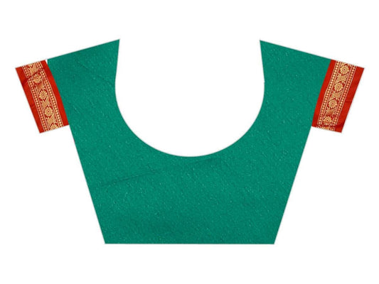 Vamika Banarasi Silk Rama Green Weaving Saree | Swadesiicart