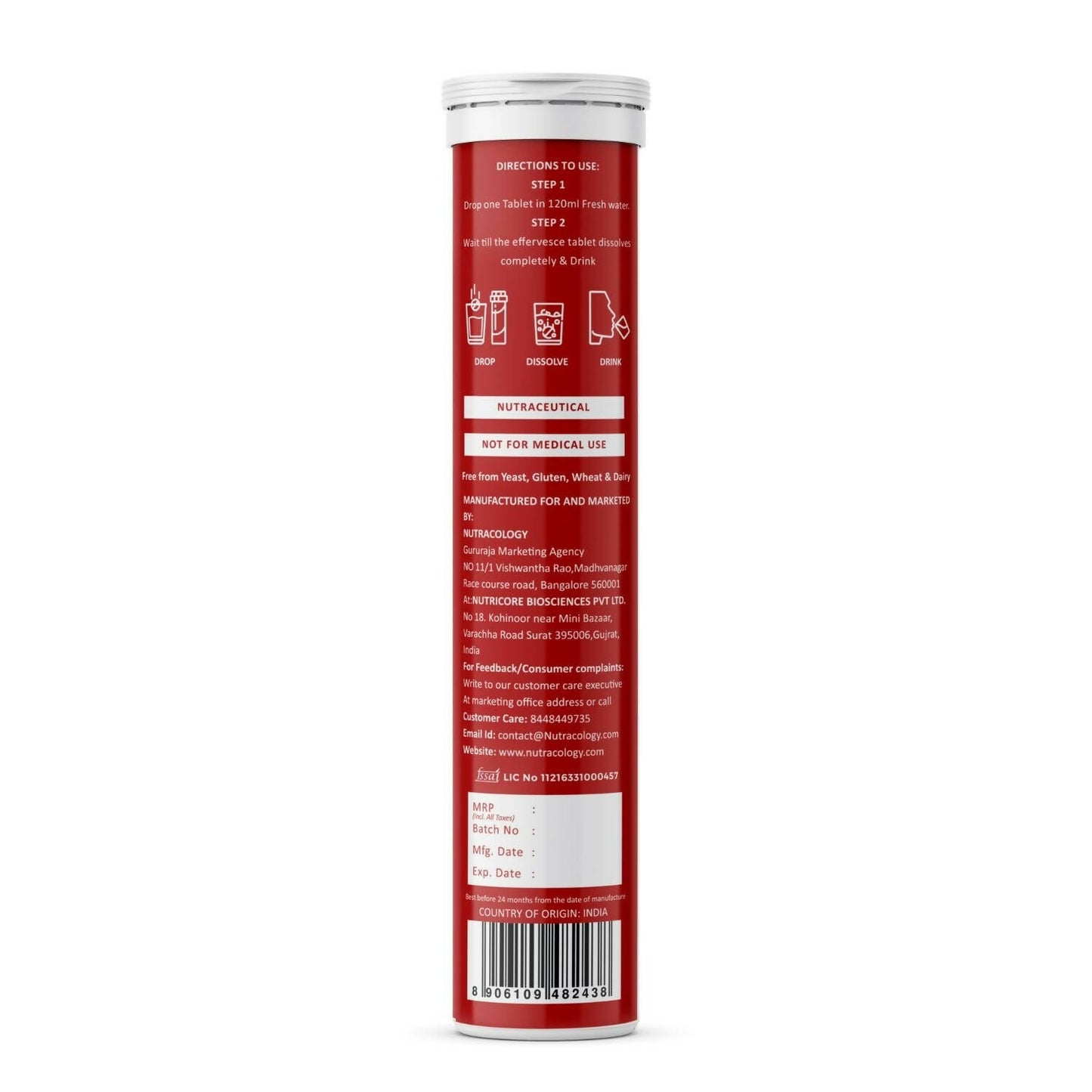 Nutracology Super Apple Cider Vinegar Effervescent Tablets For Weight Loss | Swadesiicart