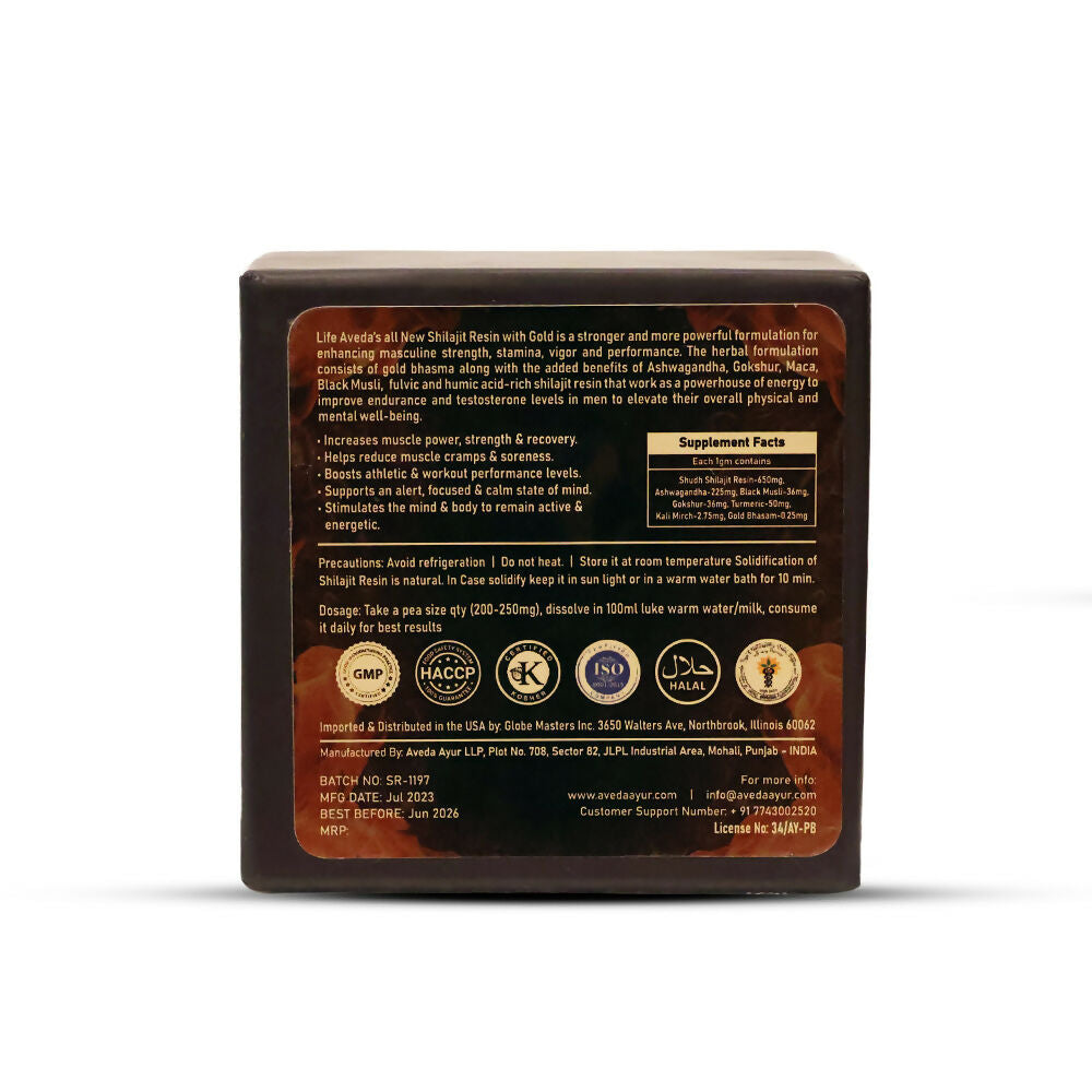 Life Aveda SJ Resin with Gold - Swadesiicart