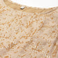 Ahalyaa Women Floral Printed Top with Palazzos - Tan Color | Swadesiicart