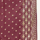 FIORRA Women's Purple Poly Crepe A-Line Kurta Pant With Dupatta - Swadesiicart