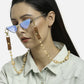 Brown Leather Beaded Mask Chaain - Ruby Raang