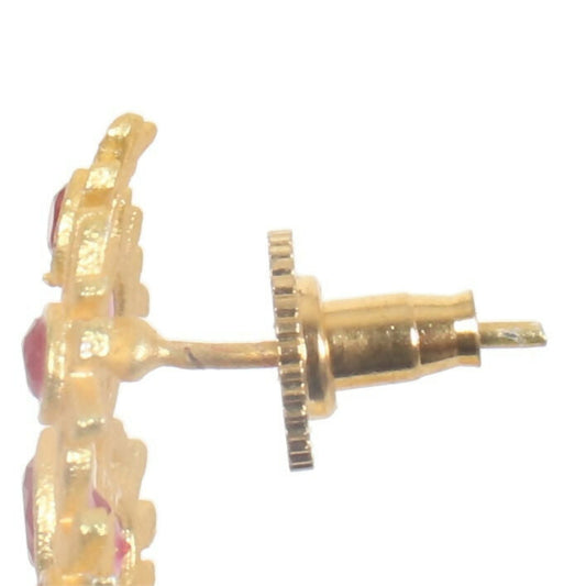 Joban Fashion Women Matte Gold Brass Jhumka | Swadesiicart