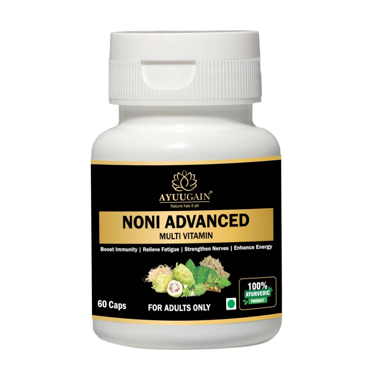 Ayuugain Noni Advanced Multivitamin Capsules | Swadesiicart