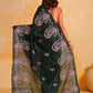 Vamsee Suhanisha Green Korean Shimmer Silk Saree - Swadesiicart