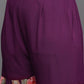 Ahalyaa Women's Traditional Wear Co-ords - Purple - Swadesiicart