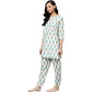 Anubhutee Women's Straight Regular Printed White Night Suit | Swadesiicart