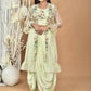 Morchari Women Hand Embroidery Crop Top-Light Green - Swadesiicart