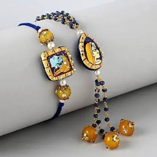Bhaiya Bhabhi Luxury Rakhi Set & Assorted Delights Combo Pack | Swadesiicart