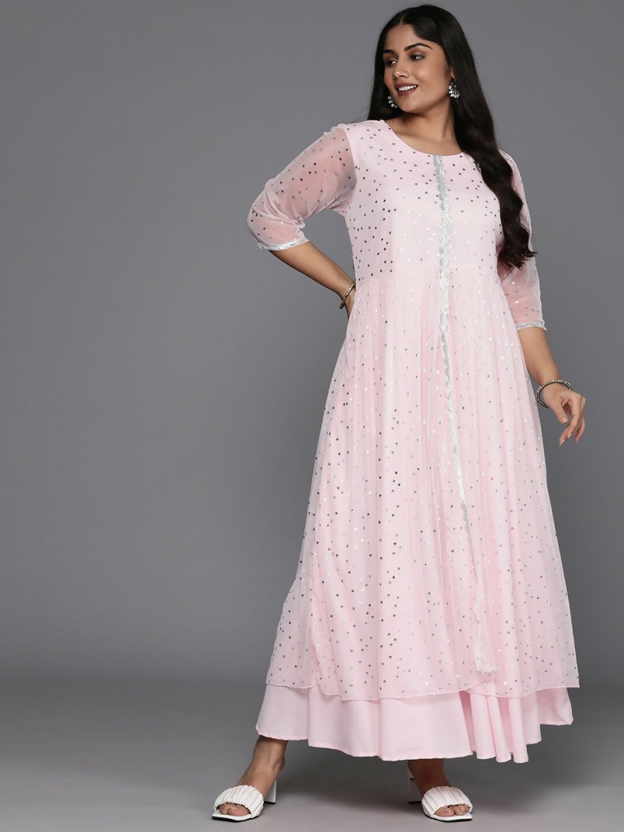 Ahalyaa Women's Traditional wear Ethnic Dress - Pink | Swadesiicart