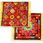 Glun 24 * 24 Inch Velvet Multipurpose Square Carpet Or Mat For Pooja Aasan, Sitting, Meditation 2 Piece Pack | Swadesiicart