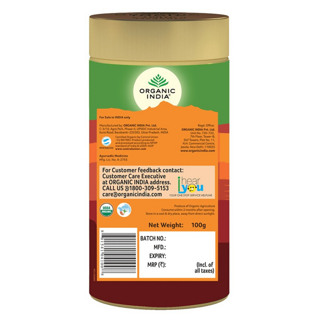 Organic India Tulsi Ginger Green Tea | Certified Organic Immunity & Digestion Tea - Swadesiicart